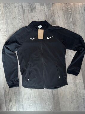 Nike RAFA NADAL Tennis Black Lightweight Full-Zip Training Jacket